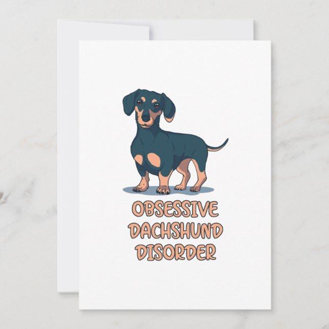 Cartão De Agradecimento Desordem Obsessiva de Dachshund (Frente)