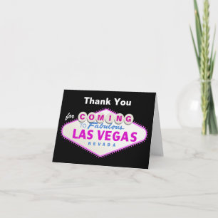 Cartão De Agradecimento destino de casamento em Las Vegas Obrigado