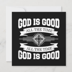 Cartão De Agradecimento Deus é bom o tempo todo - Cristão