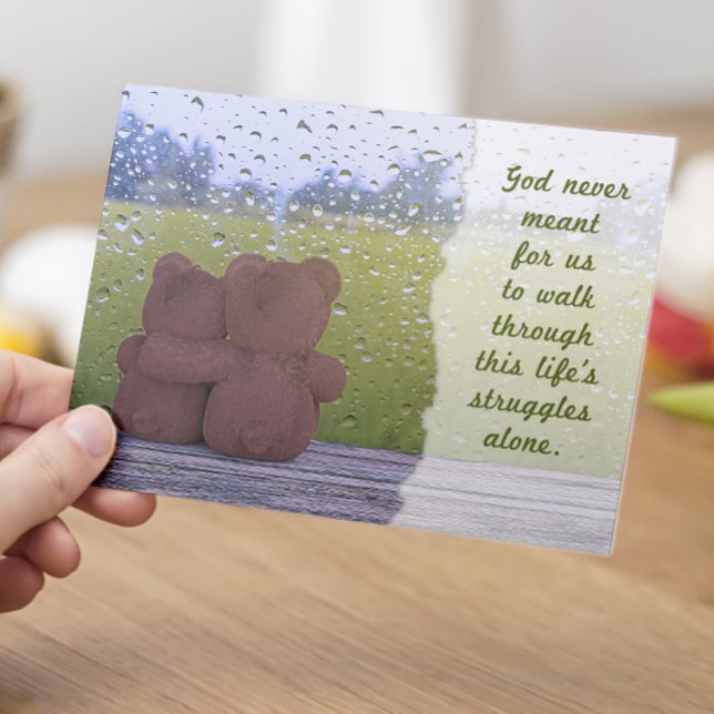 Cartão De Agradecimento Deus nunca quis que caminhássemos sozinhos - Estou (Criador carregado)