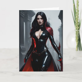 Cartão De Agradecimento Deusa Gótica/Cartão de Saudação Rainha