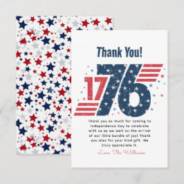 Cartão De Agradecimento Dia 4 de julho de 1776 da Independência