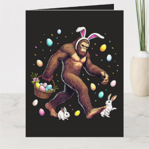 Cartão De Agradecimento Dia da Páscoa do Pé Grande Sasquatch Divertido