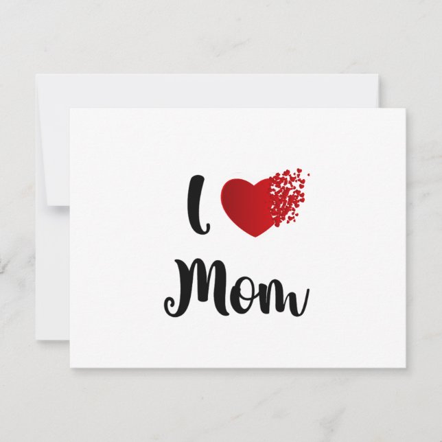 Cartão De Agradecimento Dia das Mães Eu Amo Mamãe Presente de Explosão de  (Frente)