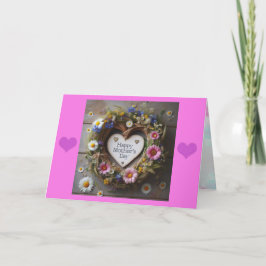Cartão De Agradecimento Dia das Mães Floral Feliz