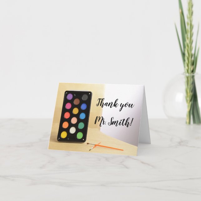 Cartão De Agradecimento Dia de Apreciação de Professores da Classe de Arte (Frente)