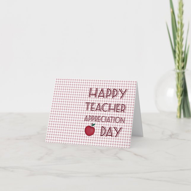 Cartão De Agradecimento Dia de Apreciação do Professor (Frente)