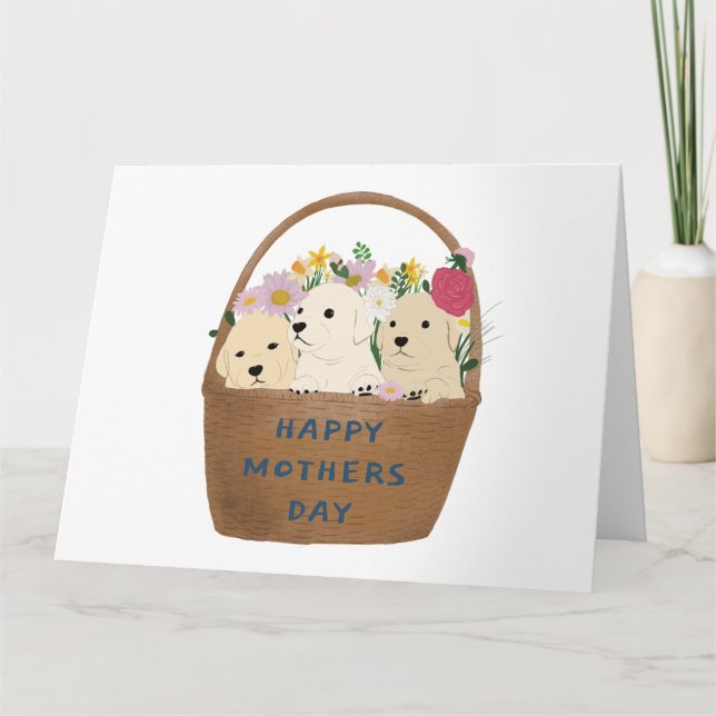 Cartão De Agradecimento Dia de as mães de cães (Frente)