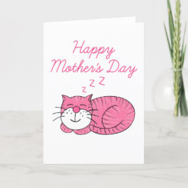 Cartão De Agradecimento Dia de as mães de gatos