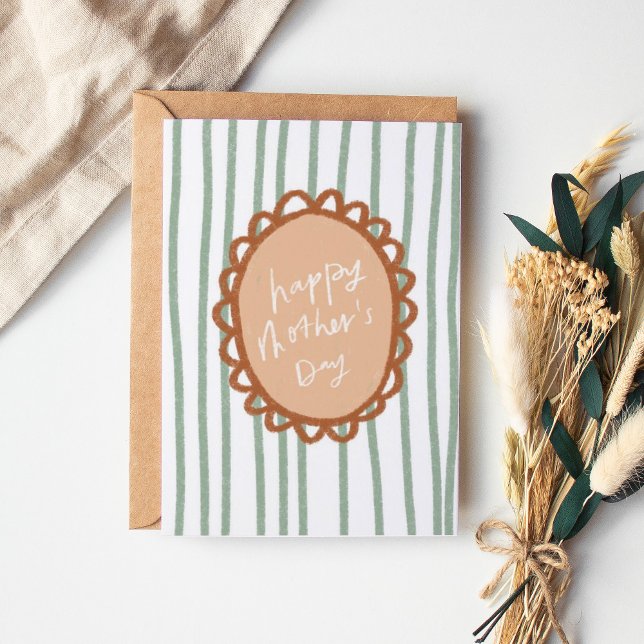 Cartão De Agradecimento Dia de as mães Feliz do Quadro Desenhado à Mão (Criador carregado)