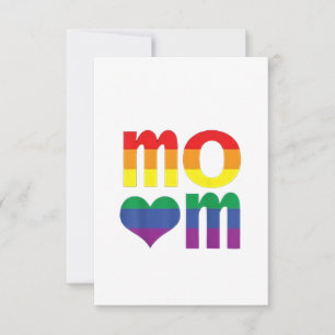 Cartão De Agradecimento Dia de as mães LGBT do Orgulho LGBT do Arco-Íris