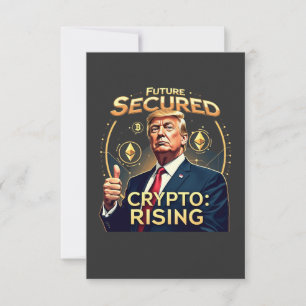 Cartão De Agradecimento Dia de Inaguração do Trump de Cripto de Ascensão P