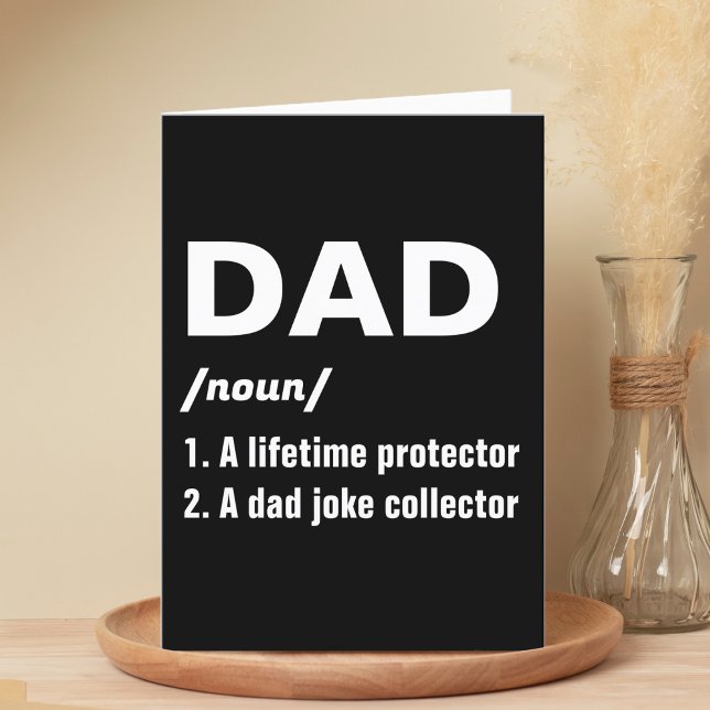 Cartão De Agradecimento Dia de os pais Feliz Definição de Pai Engraçado (Funny Dad Definition Father's Day 
)