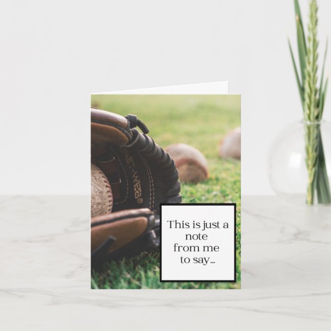 Cartão De Agradecimento Dia de os pais sem pai - Baseball Vertical (Frente)