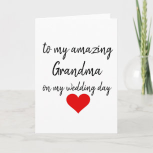 Cartão De Agradecimento Dia do Casamento Obrigado Avó Incrível mais vendid