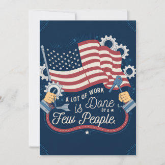 Cartão De Agradecimento Dia do Trabalho: Muito Trabalho Feito por Algumas