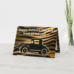Cartão De Agradecimento Dia Dourado dos Pais Negro de Luxo