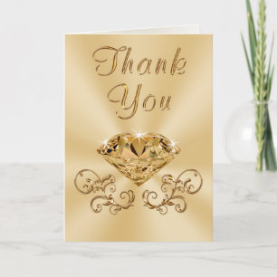 Cartão De Agradecimento Diamond Thank You Cards for Any Occasion