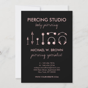 Cartão De Agradecimento Dica e Instrução de Cuidados Pós-Piercing