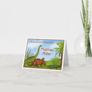 Cartão De Agradecimento Dinosaur Jurassic Jungle Thank you Note card