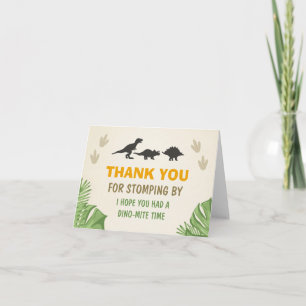 Cartão De Agradecimento Dinosaur Thank You Card Dino Party Stomping by