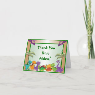 Cartão De Agradecimento Dinosaurs Thank You Note Card