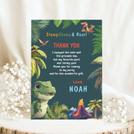 Cartão De Agradecimento Dinossauro 