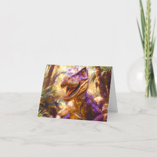 Cartão De Agradecimento Dinossauro