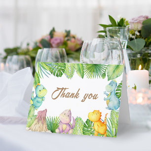 Cartão De Agradecimento Dinossauro Bebê