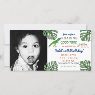 Cartão De Agradecimento Dinossauros! Foto de Aniversário de Dinossauro