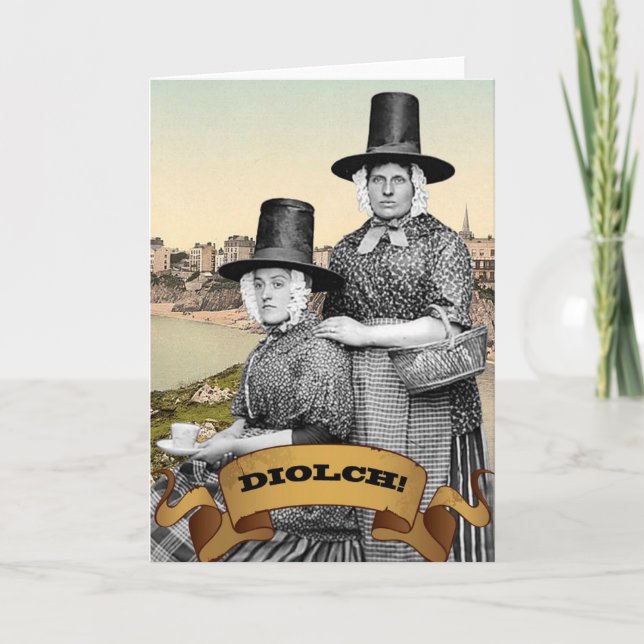 Cartão De Agradecimento Diolch (Frente)