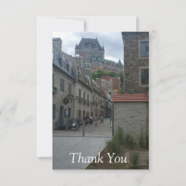 Cartão De Agradecimento Distrito histórico na cidade de Quebec