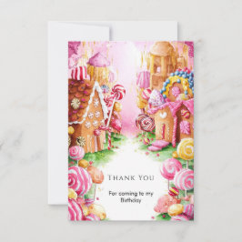 Cartão De Agradecimento Diversão Boho Candyland Aniversário