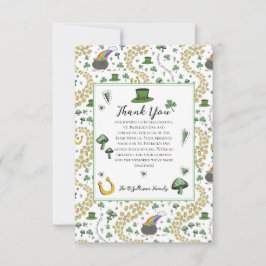 Cartão De Agradecimento Diversão do Dia de São Patrício Verde - Almoço das