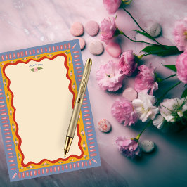 Cartão De Agradecimento Diversão Retro Boho Artesanal BRIDE personalizada