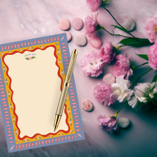 Cartão De Agradecimento Diversão Retro Boho Artesanal BRIDE personalizada