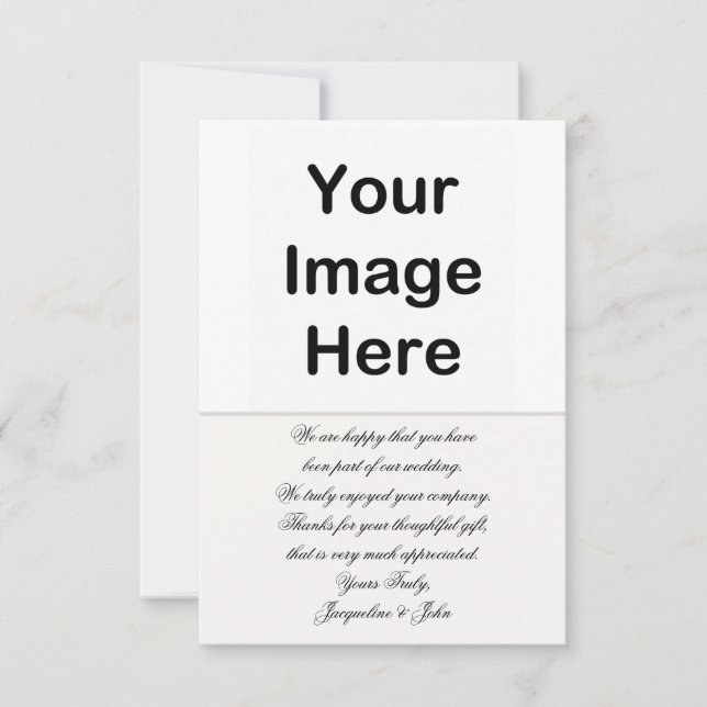 Cartão De Agradecimento DIY - Casamento Obrigado (Frente)