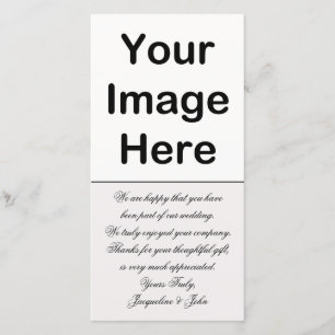 Cartão De Agradecimento DIY - Casamento Obrigado Foto Inserida