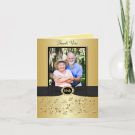 Cartão de Agradecimento do 50º Aniversário Black G