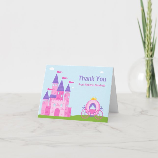 Cartão de Agradecimento do Aniversário da Princesa (Frente)