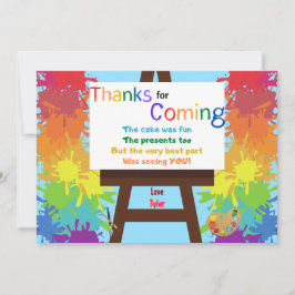 Cartão de Agradecimento do Aniversário do Artista