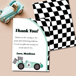 Cartão de Agradecimento do Aniversário do Carro de