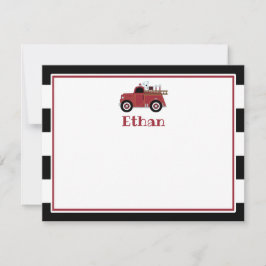 Cartão de Agradecimento do Caminhão de Bombeiros A