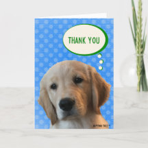 Cartão de agradecimento do cão Retriever Dourado c