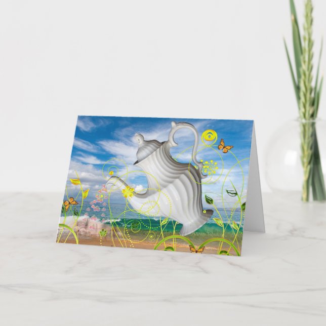 Cartão De Agradecimento Do "cartão customizável" do ~ ideal bule (Frente)