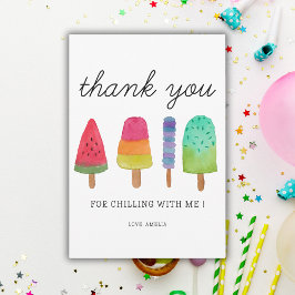Cartão de Agradecimento do Colorido e Fofo Chup-ch