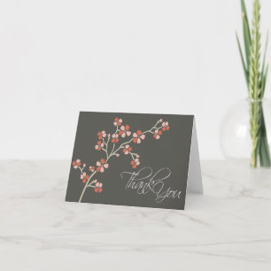 Cartão de Agradecimento do Designer de Flor de Cer