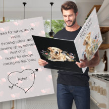 Cartão de Agradecimento do Dia dos Pais Dog Dad