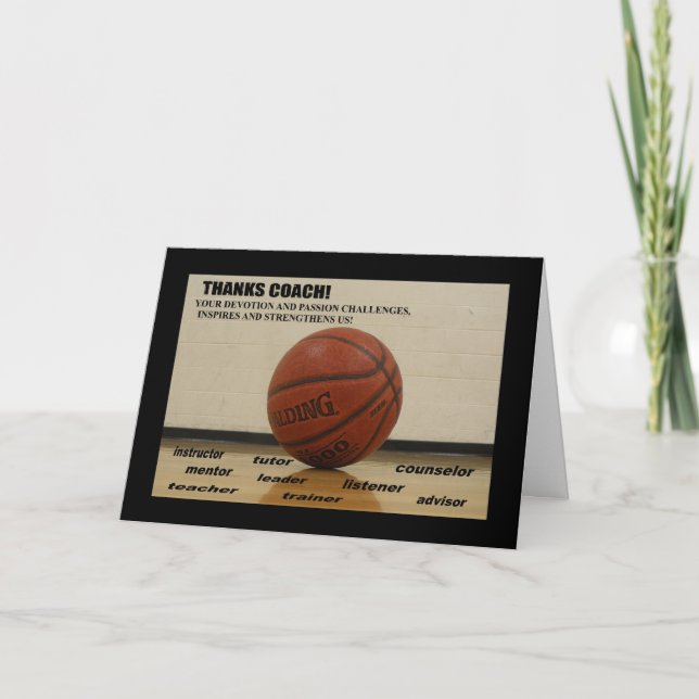 Cartão De Agradecimento Do "en branco de 5x7 w/plain do Você-TREINADOR (Frente)