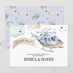 Cartão de Agradecimento do Festa de Helicóptero de